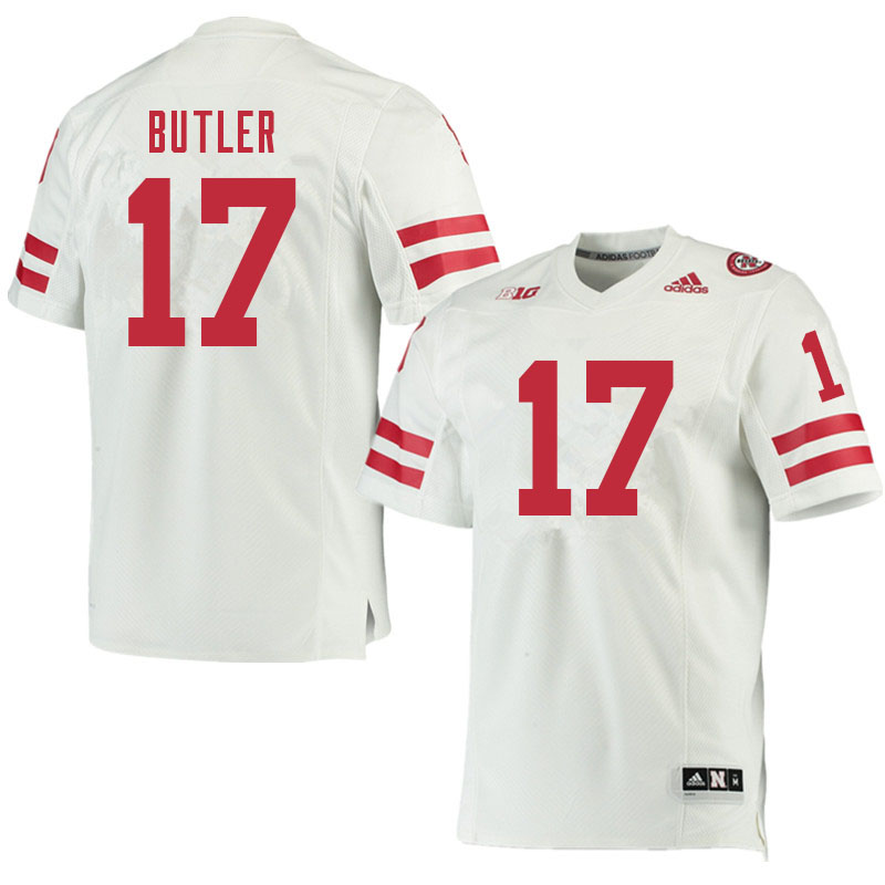 Men #17 Jimari Butler Nebraska Cornhuskers College Football Jerseys Sale-White - Click Image to Close